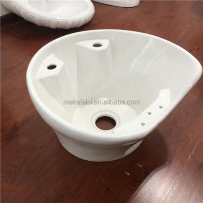 China Modern Colorful Hair Washing Equipment Salon Ceramic Shampoo Basin for sale