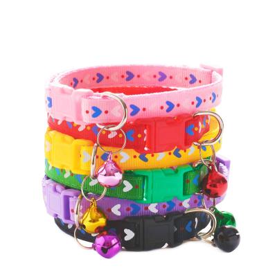 China Wholesale Cute Pet Collar Quick Release Stock Print Nylon Webbing Puppy Collar for sale