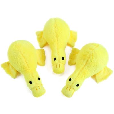 China Cute Stocked No Stuff Duck Toy With Squeaker Fold Soft Dog Toy Plush No Mess Chew And Play for sale