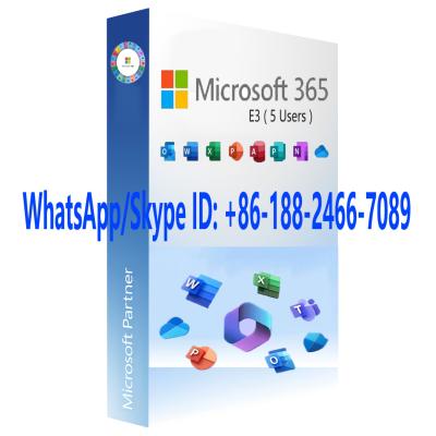 China Microsoft 365 E3 Enterprise 1 Year 5users License Key MS for sale