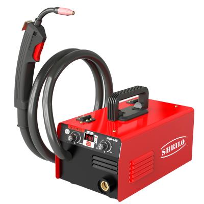 China Muttahida Majlis-e-Amal gasless MIG welder Muttahida Majlis-e-Amal cat gasless MIG welding machine and mini mig-140 cheap price lightweight inverter with automatic wire feeder for sale