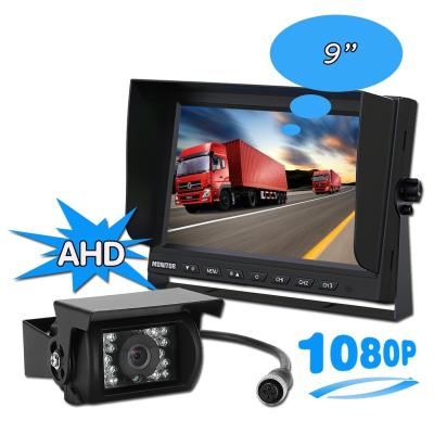 China 9 Inch AHD TFT LCD Bus Monitor Rear View 1080P Car Monitor Remote Control System For Bus Truck Tractor Trailer for sale