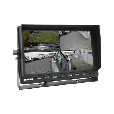 China Bus Remote Control Direct Quad 9 Inch AHD 720P Factory Truck Reverse Monitor Kit For 4 Rear View Cameras for sale