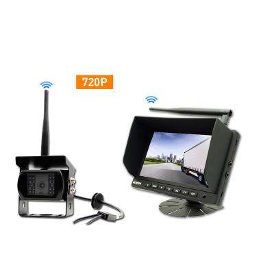 China Truck 7 Inch Wireless Monitor 720P AHD 2.4G Digital Rear View Reversing Backup Camera System For Car Truck for sale