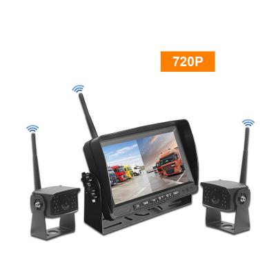 China 2.4GHz Digital 9 Inch Quad Slot Car Monitor 2pcs 4pcs Rear View Camera Waterproof Wireless Backup Kit for sale