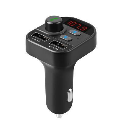 China CAR CHARGER Dual USB Charger Car Kit Wireless Radio Audio Adapter 5.0 BT FM Transmitter Handsfree Car MP3 Player for sale