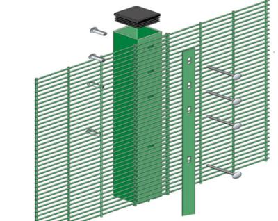 China El Pvc verde cubrió la seguridad anti soldada con autógena de la subida 358 que cercaba 12,7 * 76.2m m * 4.0m m en venta