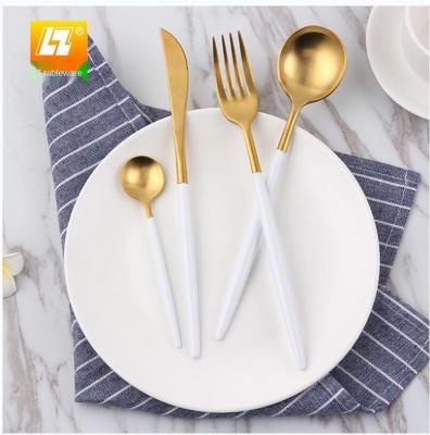 China S304 Stainless Steel Knife Fork Spoon Viable Portuguese Western Dessert Spoon, Household Long Handle Spoon, Chopsticks for sale