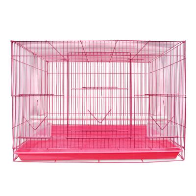 China Breathable Big Size Parrot Bird Cag Folding Wire Iron Bird Cage Pet Supplies for sale