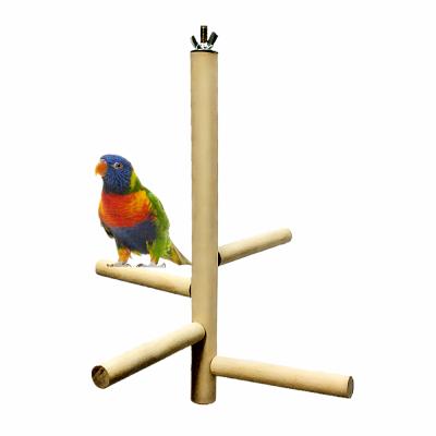 China Sustainable Natural Wooden Pet Fixed Ladder Climbing Toy For Bird Parakeet Parrot Macaw for sale