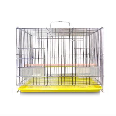 China Breathable Small Size Long Size Plated Galvanized Flock Bird Parrot Breeding Bird Cage Folding Large Flock Bird Cage for sale