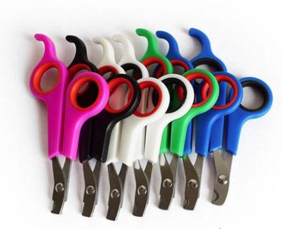 China Stocked Dog Cat Small Nail Cut Multi Colors Nail Clippers Nail Scissors for sale