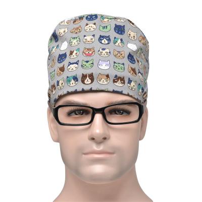 China Pet Cartoon Printing Surgical Hat Japan and South Korea Anesthesiologist Nurse Beauty Shop Housekeeping European Dust Cap 0095-HZJ-JK001 Custom Made for sale