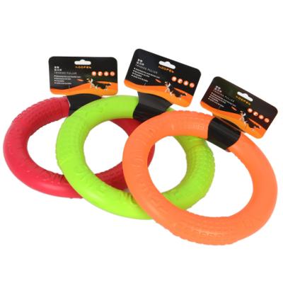 China Dog Cat Flying Ring Dog Toy Fetching Teething Pet Training Toy for sale