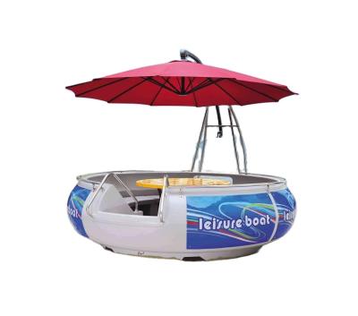 China Amusement Park BIG FAST Wakeboard Electric Grill Leisure Water Playground Equipment Outdoor Floating BBQ Donut BBQ Boat for sale