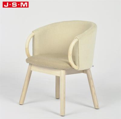 China Retro Slipcovered Nordic Solid Timber Leather Outdoor Dining Chair With Armlegs for sale