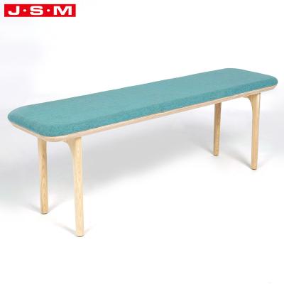 China (Other)Adjustable Luxury Wooden Frame With Foam And Fabric Bar Foot Shoe Store Ottoman Soft Stool For Living Room for sale