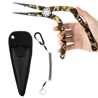 China Newest Hot Selling Outdoor Fishing Products Saltwater Freshwater Fishing Gear and Line Aluminum Locking Pliers Fishing Tackle Pliers for sale