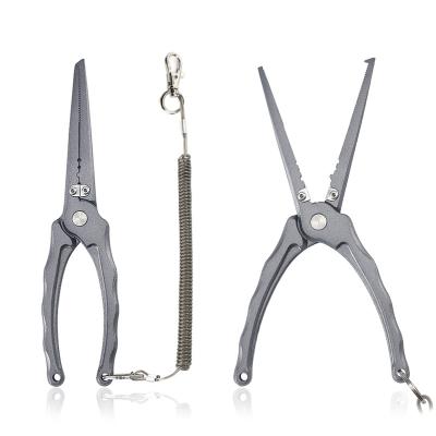 China Hot Selling Outdoor Fishing Small Lightweight Fishing Tackle and Tackle Floating Fish Control Tool Portable Fishing Pliers with Sheath for sale