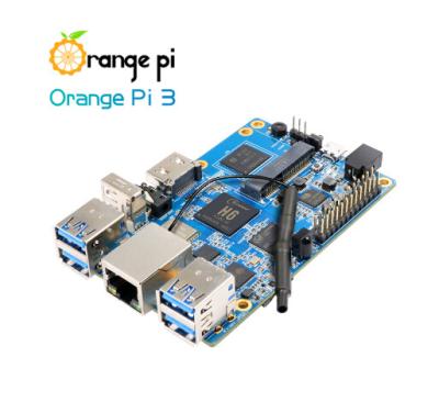 China Education or Developing Games Music and HD Video Orange Pi 3 H6 Flash 2GB+8GB Gigabyte Ethernet Port AP6256 WIFI BT5.0 4*USB3.0 Support Android 7.0 Development Board EMMC for sale