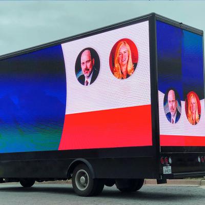 China Outdoor Mobile Advertising SMD High Refresh Rate Outdoor Advertising Video Mobile Screen P8 Led Truck Wall for sale