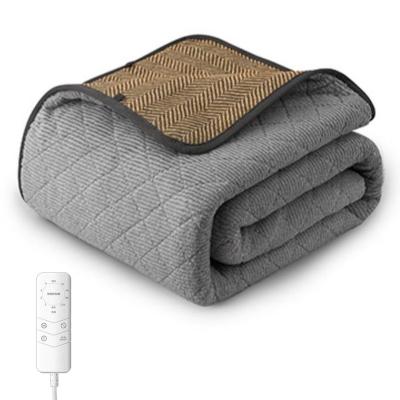 China Household Amazon Hot Deals Fuzzy Soft Sherpa Fleece Reversible Electric Blanket Heated Throw Electric Blanket for sale