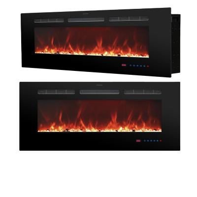 China LED Flame Lights Custom Multiple Styles 30 40 Inch Wall Mounted Fireplace Decorative Flame Recessed Electric Fireplace for sale