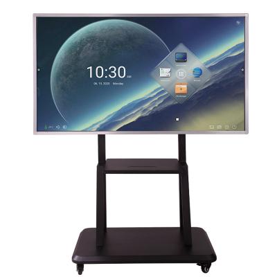 China Conference 75 Inch Finger Touch Monitor Interactive Electronic Whiteboard With Android And Windows OS for sale