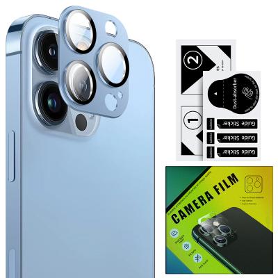 China Anti-fingerprint aluminum alloy+ camera lens glass protector for iPhone 14 for sale