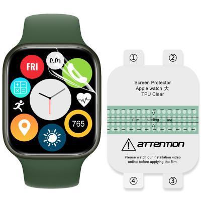 China Smart Watch TPU Screen Protector For Apple Watch 7 Full Coverage TPU Film For Apple Watch 41mm And 45mm for sale