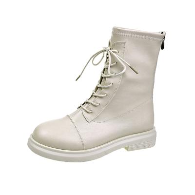 China Others 2021 New Design Women's Lace Up Boots Women's Tricolor Martin Rise Non-slip Boots for sale