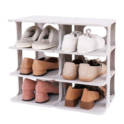 China 2022 Most Popular Free Combination Diy Multilayers Plastic Shoe Rack Shoe Rack Organizers Minimalist for sale