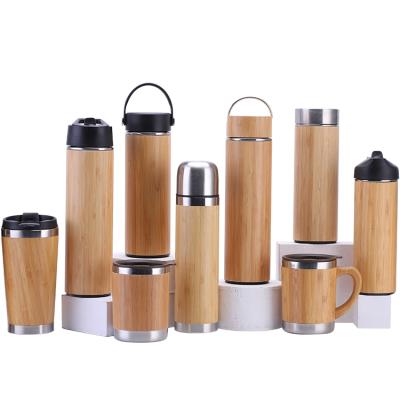 China Grain Double Wall Stainless Steel Tumbler Vacuum Flasks Wine Coffee Mug Water Bottle Customized Travel PORTABLE Wooden Insulated Mug for sale