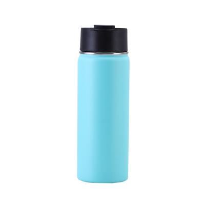 China Viable 520ml Outdoor Sport Tumbler Vacuum Flasks Sport Water Bottle With Lid Camping Travel Mugs Leak Proof Carabineer Cup for sale