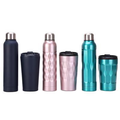 China Customized Designer 1000ml PORTABLE Irregular Double Wall Stainless Steel Water Bottle 500ml Insulated Tumbler Coffee Mug for sale