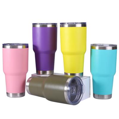 China Customized PORTABLE 30oz double wall stainless steel mug yeticool camping coffee wine tumbler with custom logo for sale