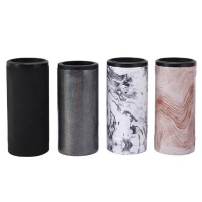 China PORTABLE Double Wall Stainless Steel Vacuum Insulated Sublimation Wine Box Cooler Slim Lean Wine Cooler for 12oz for sale