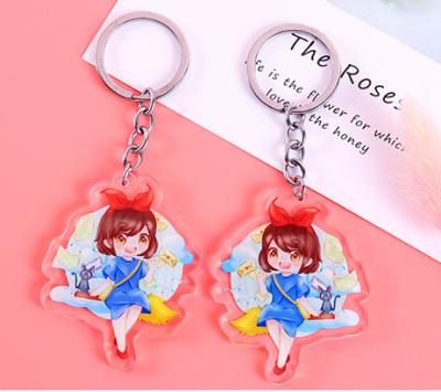 China Advertising made in china printed photo clear acrylic charm plastic key chain custom acrylic key chain manufacturer for sale