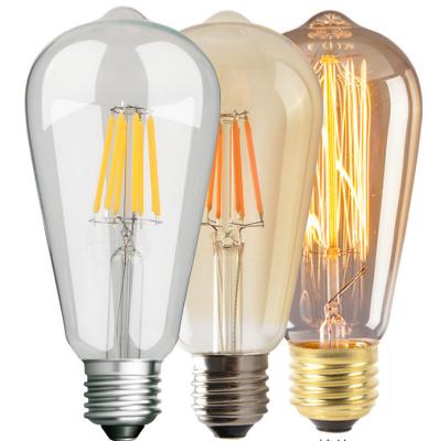 China Residential ST64 E27 edison antique vintage led filament lampara light bulb for sale