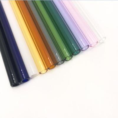 China Leatchliving Disposable Pyrex Glass Reusable Colored Straws for sale