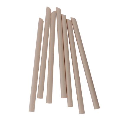 China Leatchliving Disposable Wholesale Accept Customization Degradable Ambient Natural Bamboo Fiber Straw Non Plastic Drinking Straws for sale