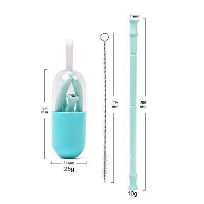 China Silicone Drinking Straws Leatch Bent Set Reusable Eco-Friendly Colorful Food Grade Multi Wholesale Disposable LFGB Silicone Drinking Straws for sale