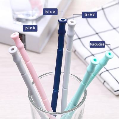 China Silicone Drinking Straws Leatch Bent Set Reusable Eco-Friendly Colorful Food Grade Multi Wholesale Disposable LFGB Silicone Drinking Straws for sale