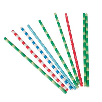 China LFGB Modern Disposable Paper Straws Biodegradable Party Drinking Straws for sale