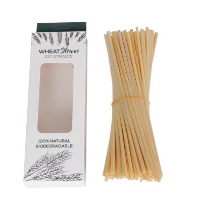 China Disposable Natural Wheat Leatchliving Hay Rye Biodegradable Drinking Straw for sale