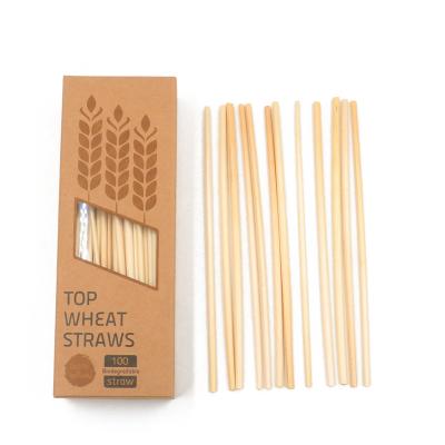 China Amazon Factory Price Leatchliving Custom Straws of 2020 Success Wheat Disposable Eco Friendly Natural Straw Drinking Straw for sale