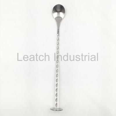 China Leatchliving Stainless Steel Bar Spoon Stick Coffee Cocktail Viable Threaded Wine Spoons for sale