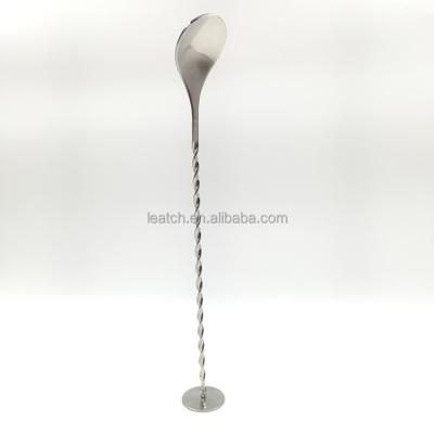 China Leatchliving Stainless Steel Spoon Spiral Pattern Bar Coffee Standing Mixing Cocktail Shaker Spoons for sale