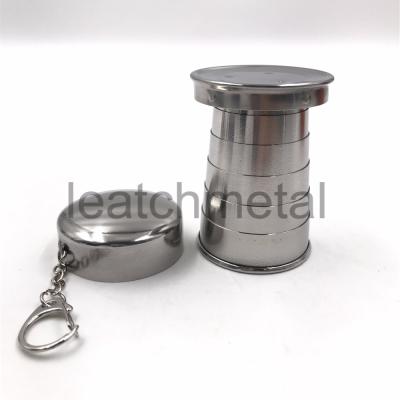 China Sustainable Leatchliving Stainless Steel Tea Folding Metal Drink Mug for sale