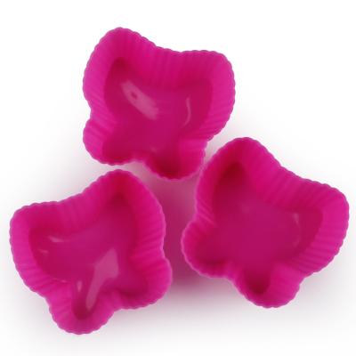 China Leatchliving Disposable Butterfly Shaped Silicone Cake Mold Cookie Cutters for sale